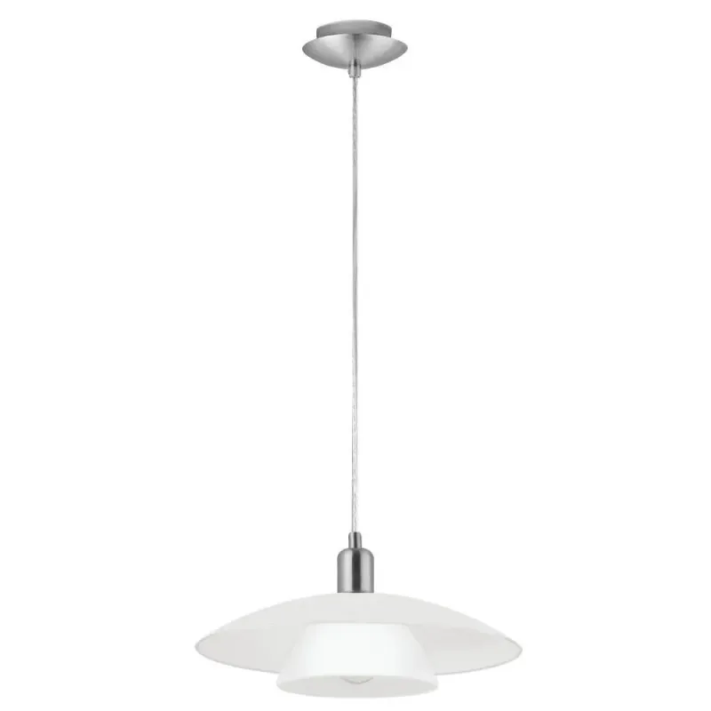 Brenda Pendel ø395 Bs Hvid Glas   Pendellampe   87052 Black Friday Eglo Tilbud