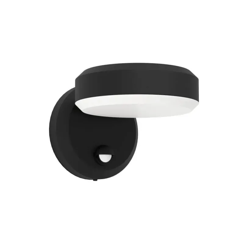 Fornaci Ude Væg M Sensor 8,7w 850lm 3000k Ip54 Sort   Udendørslampe   900674 Black Friday Eglo Tilbud