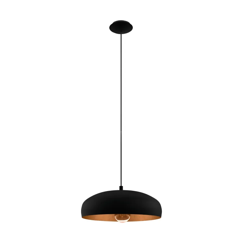 Mogano Pendel Sort Kobber   Pendellampe   94605 Black Friday Eglo Tilbud