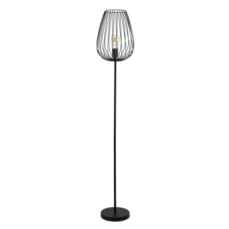Newtown Gulv Sort   Gulvlampe   49474 Black Friday Eglo Tilbud