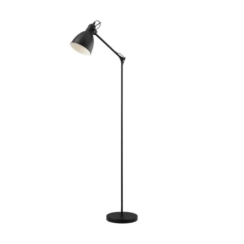 Priddy Gulv Sort   Gulvlampe   49471 Black Friday Eglo Tilbud