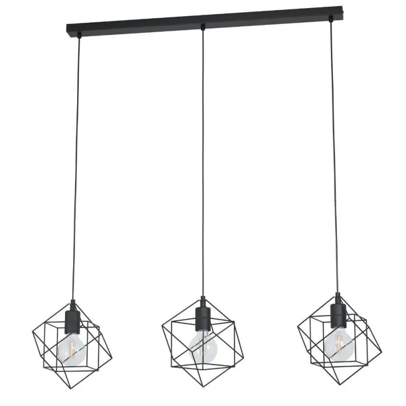 Straiton Langbord 3xe27 L905 Sort   Langbordlampe   43361 Black Friday Eglo Tilbud