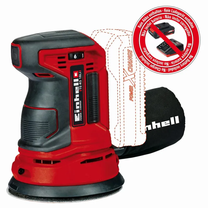 Akku Excentersliber ø125 Mm 18 V Li Ion Solo   Te Rs 18 Li Solo Black Friday Einhell Tilbud