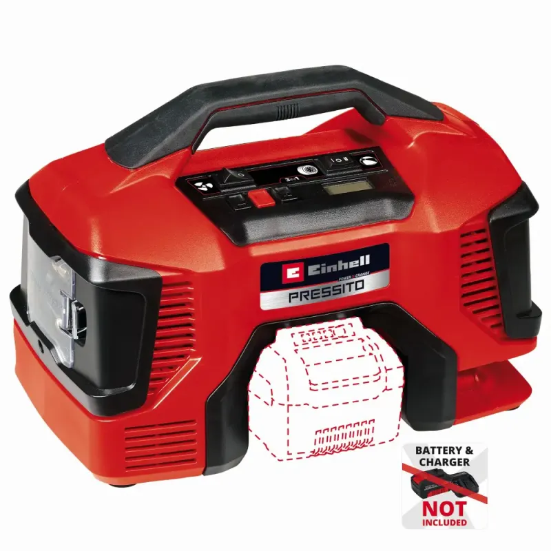 Pressito 18 21 Akku Kompressor 18 Volt U Batteri Og Lader Black Friday Einhell Tilbud
