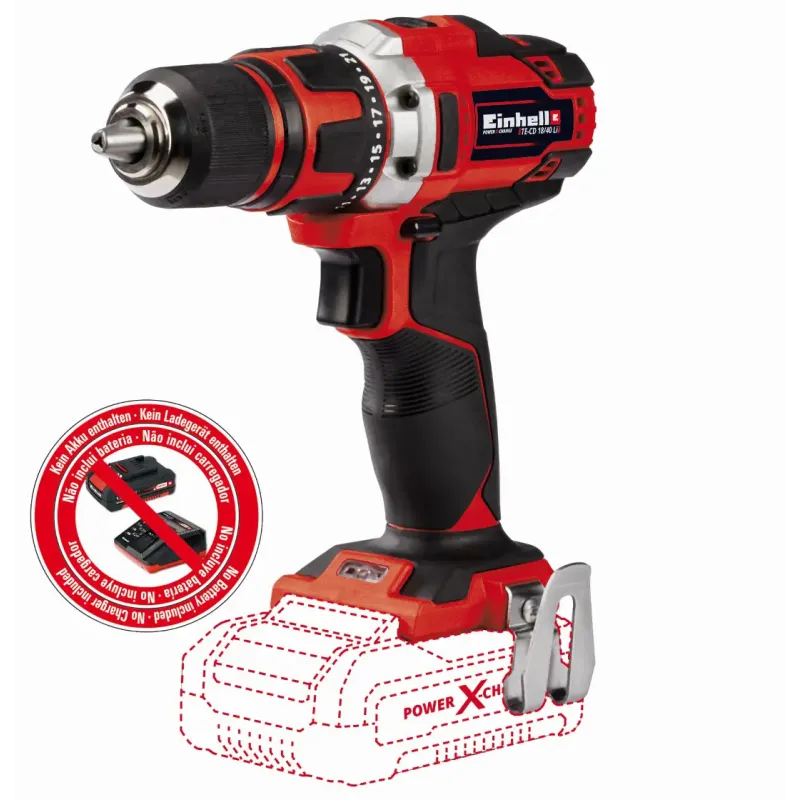 Te Cd 18 40 Li Akku Bore Skruemaskine 18v U Batteri Og Lader   4513925 Black Friday Einhell Tilbud