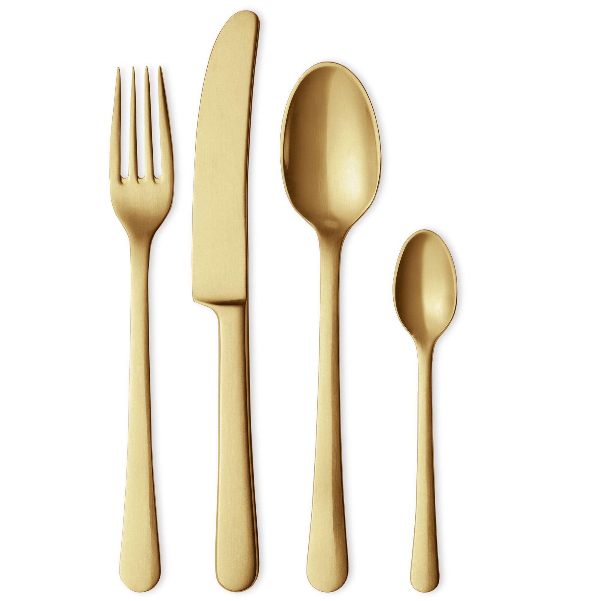 Copenhagen Bestiksæt, Mat Guld, 4 Stk Black Friday Georg Jensen Tilbud