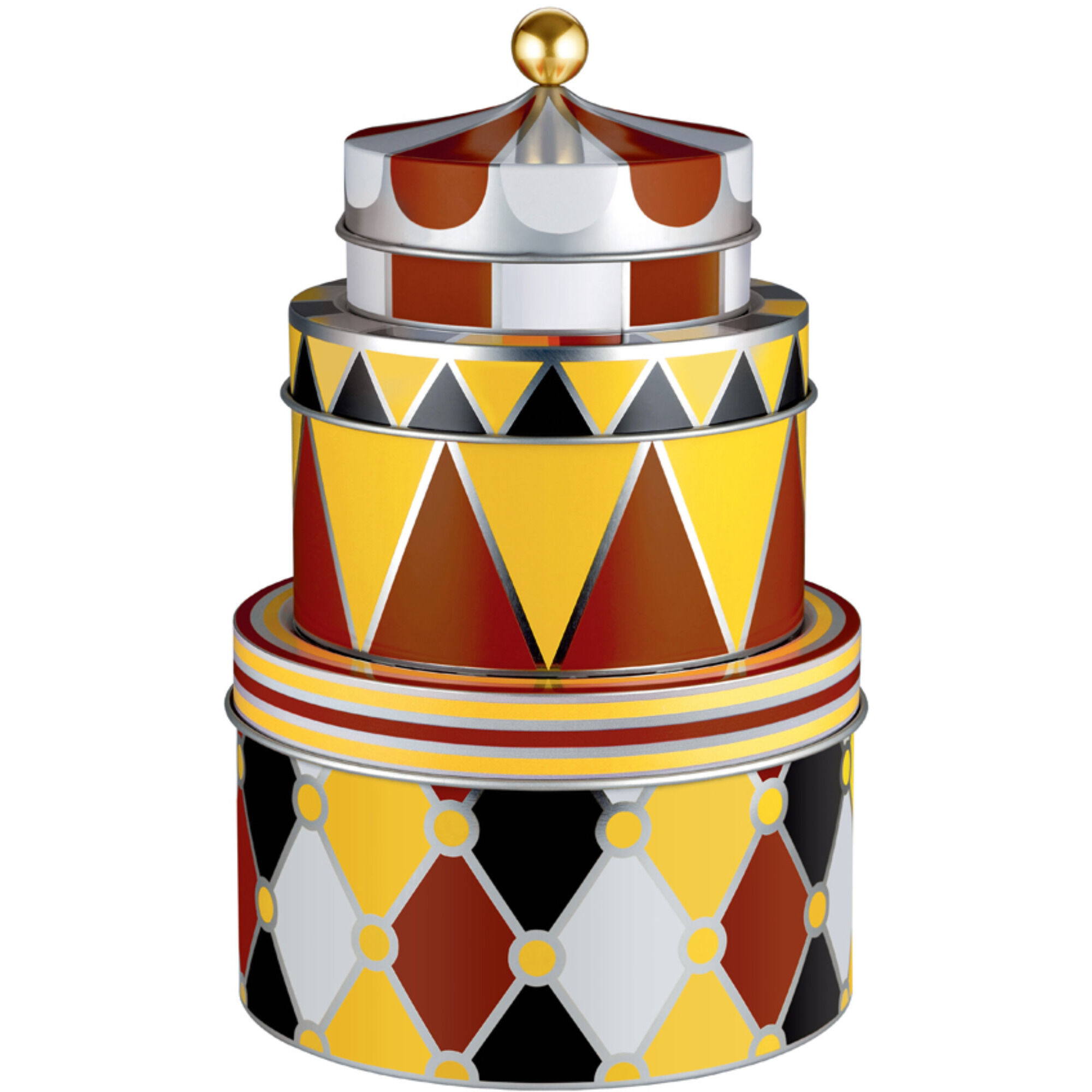 Circus Metaldåse 3 Stk. Black Friday Alessi Tilbud