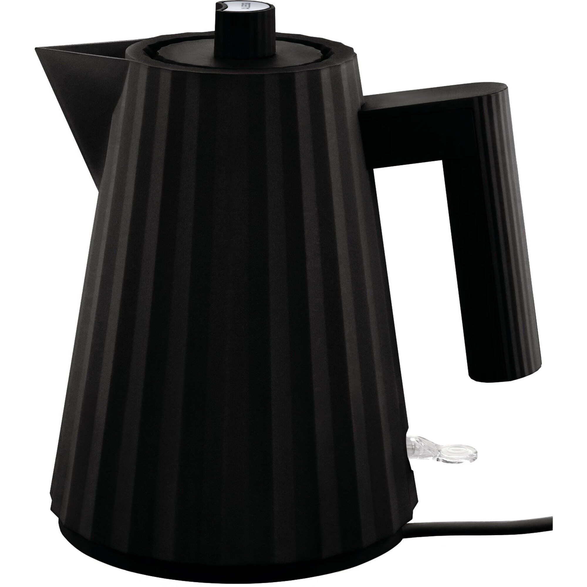 Mdl06 Plissé Elkedel 1 Liter, Sort Black Friday Alessi Tilbud