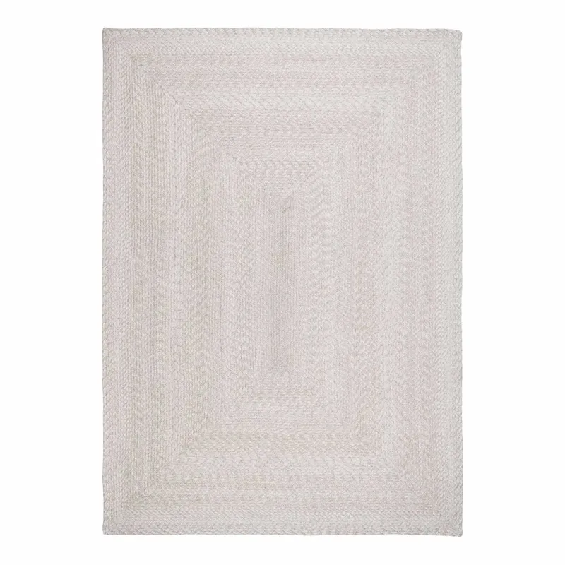 Flettet Tæppe I Sand   Lavet Af 100% Genanvendt Plastik 140x200 Cm   3981305 Black Friday Homeshop Tilbud