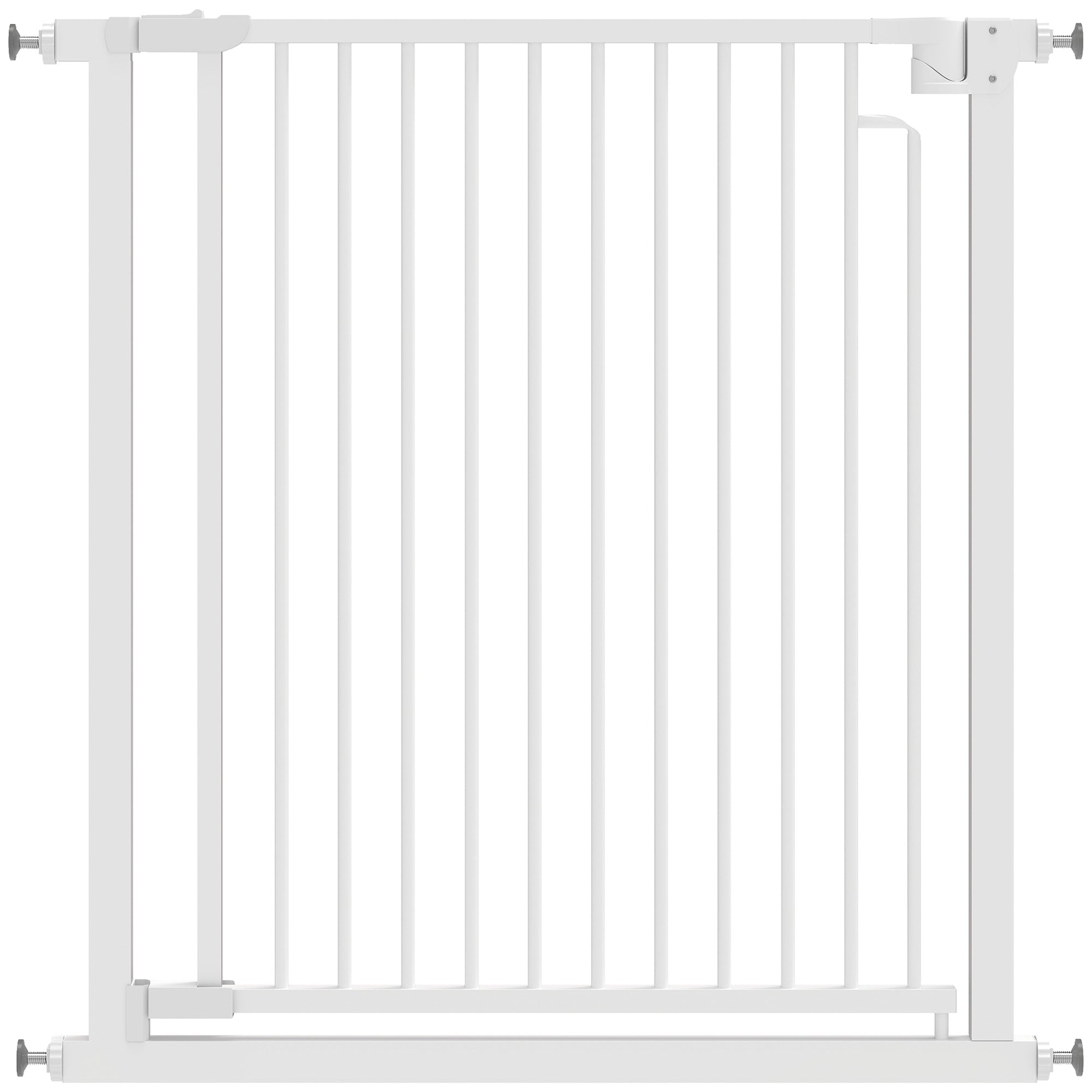 Trappeport, Barriereport Uden Boring, Med Automatisk Lukning Til Børn, Køkken, Trappe, 76 80 X 76 Cm, Hvid Black Friday Aosom Tilbud