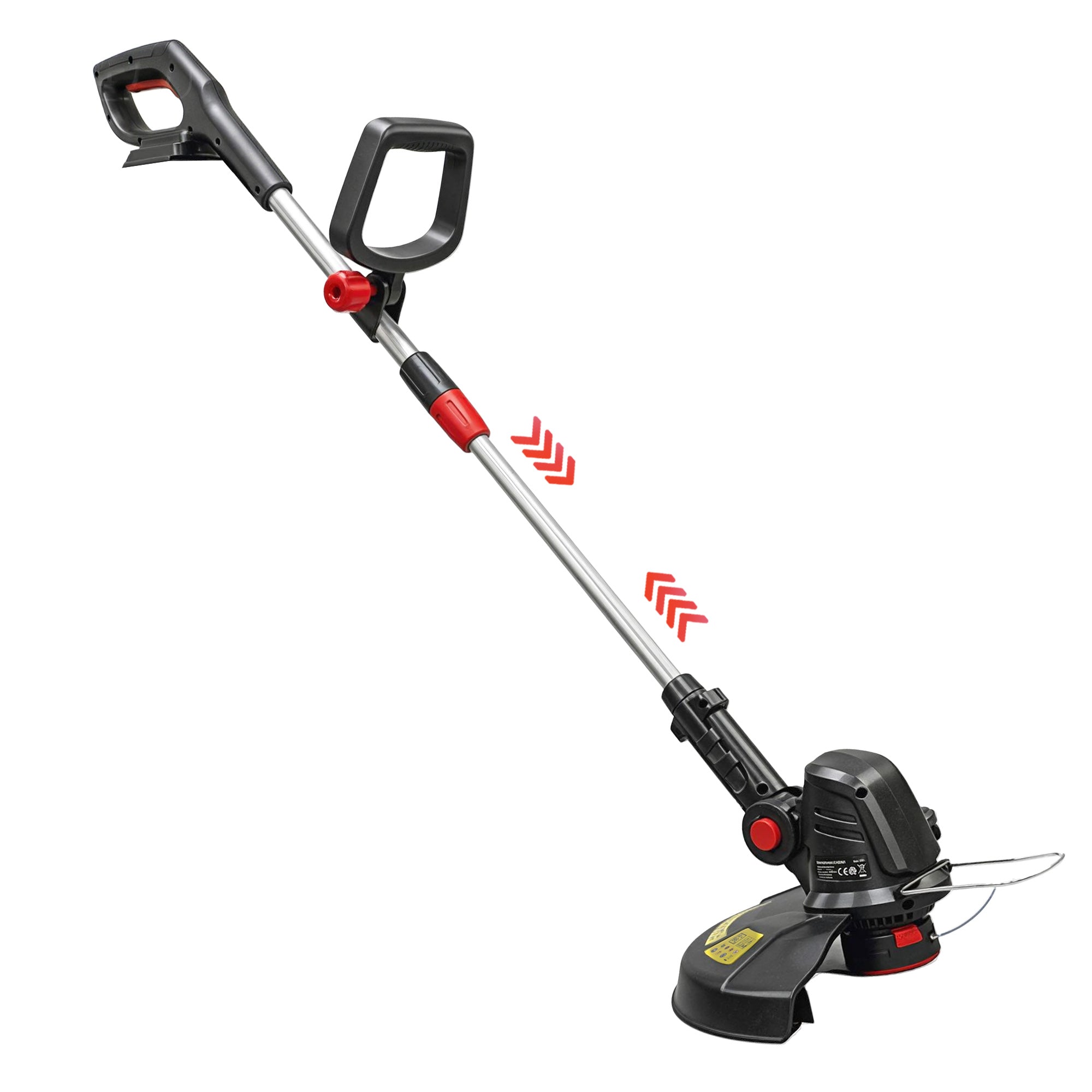 Batteridrevet Plænetrimmer Buskrydder Med 30 Cm Klippebredde, Justerbart Håndtag, Vipbart Motorhoved Til Have Og Gårdsplads, Sølv Black Friday Aosom Tilbud
