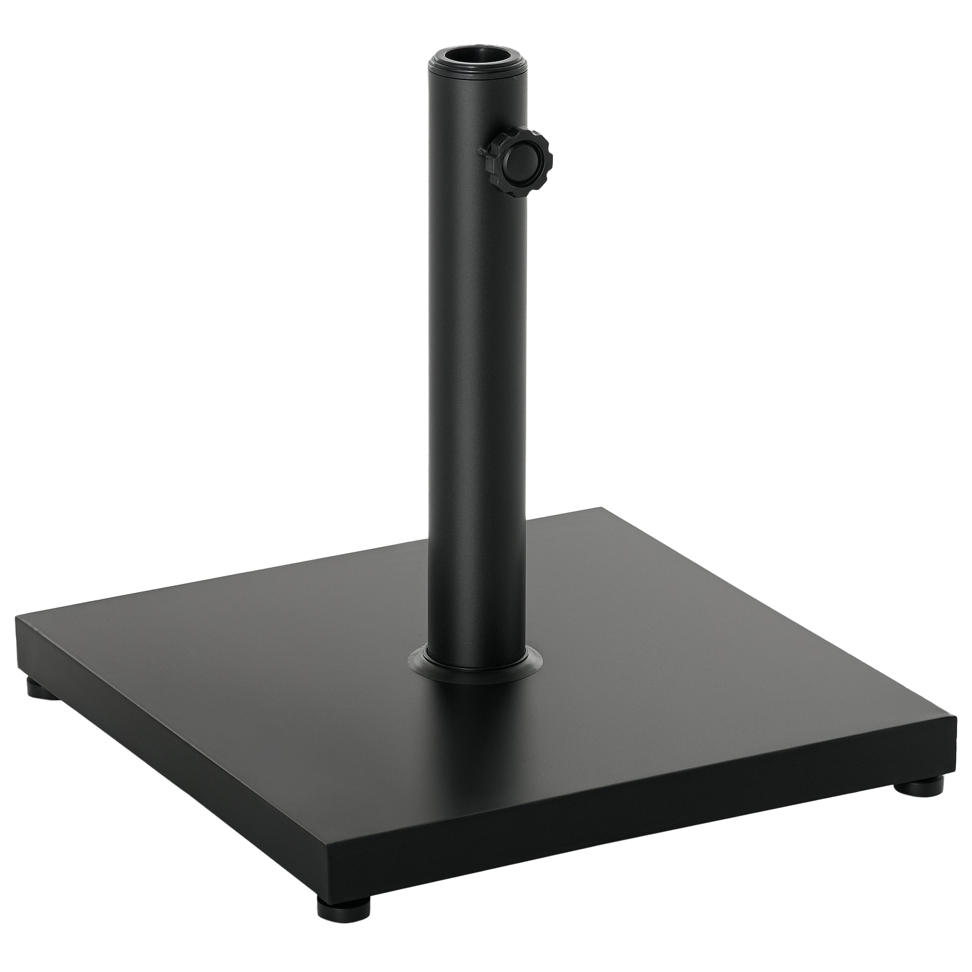 Parasolfod 13 Kg, Firkantet Parasolholder, Parasolvægt, Stativ Til Parasoller Med 35 38 48 Mm Rørdiameter, Til Altan, Terrasse, Have, Sort Black Friday Aosom Tilbud