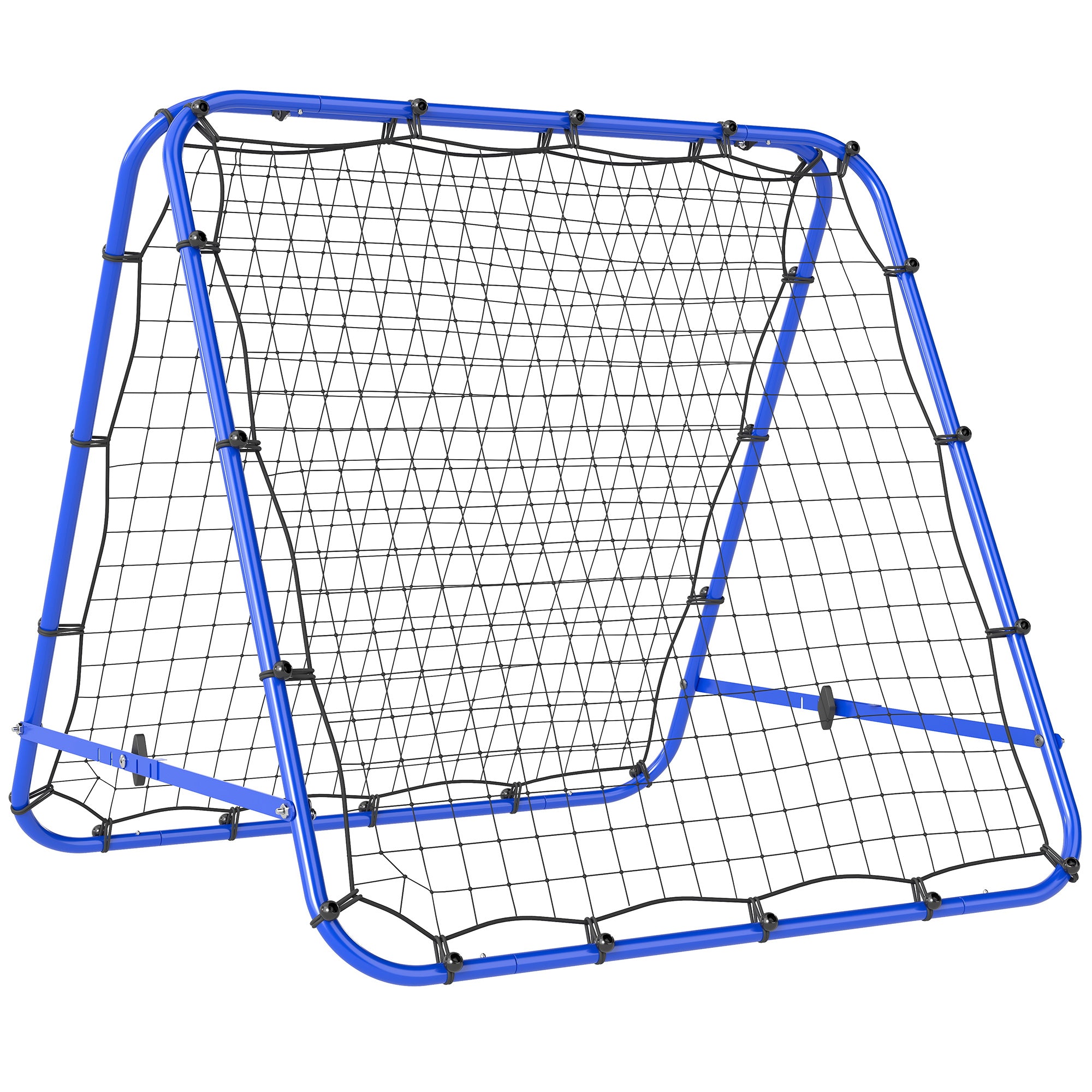 Dobbeltsidet Rebounder Til Fodbold, Justerbar Reboundvæg Med 5 Vinkelpositioner, 100 X 68 95 Cm Kickback Mål Til Ungdom, Reboundvæg Til Håndboldtræning, Blå Black Friday Aosom Tilbud