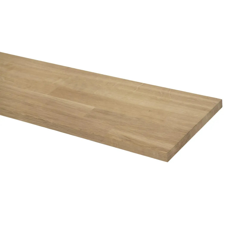 Hylde Massivtræ Eg, Ubehandlet   2000x300x18 Mm Black Friday Wallmann Tilbud
