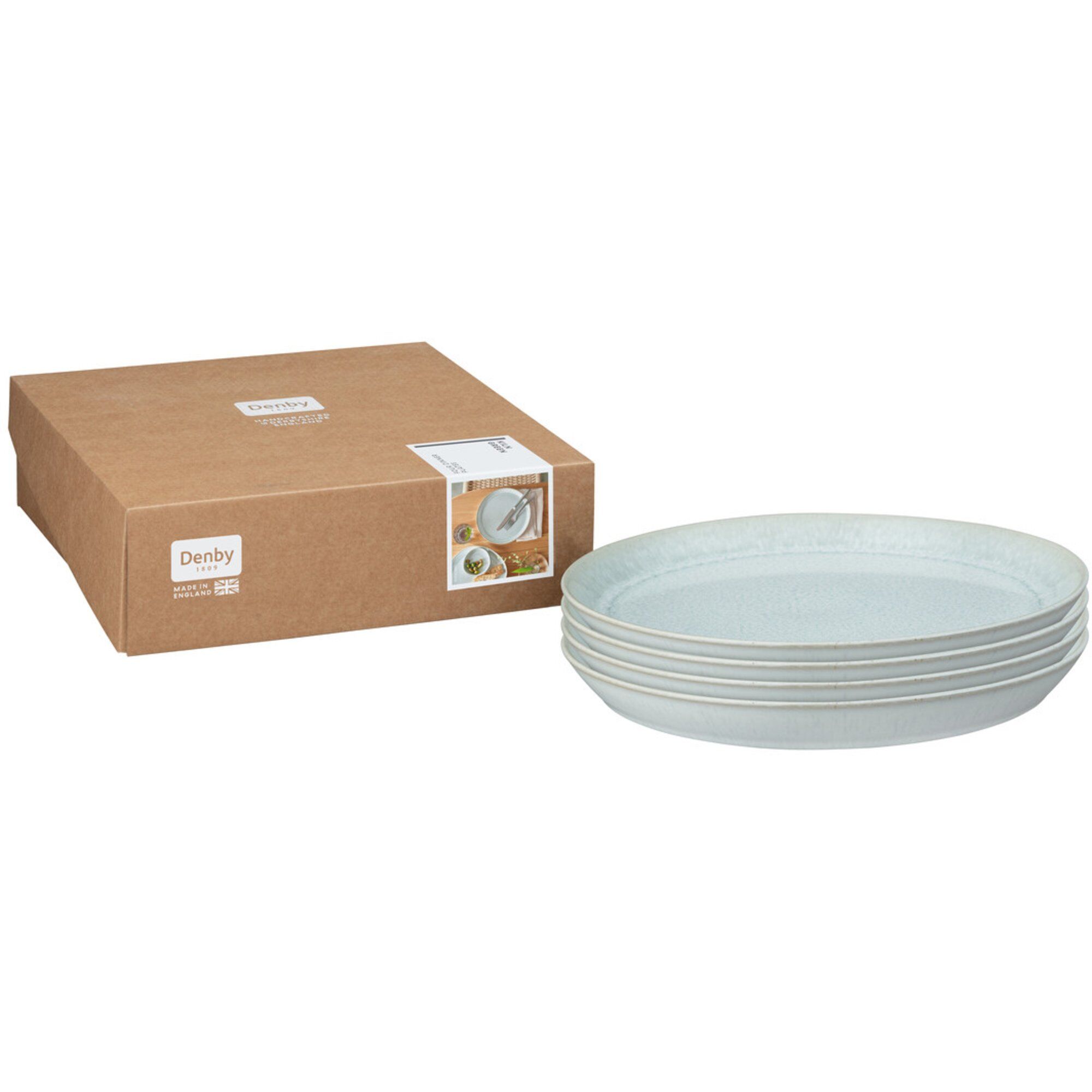 Kiln Green, Sæt Med 4 Middagstallerkner Black Friday Denby Tilbud