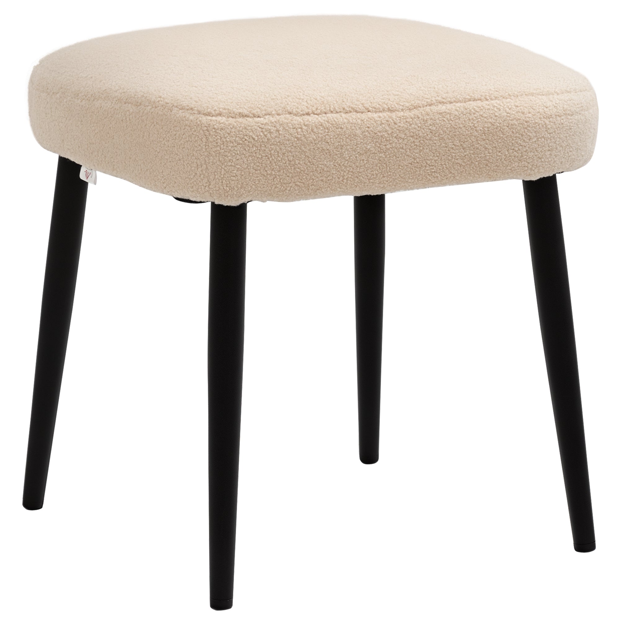 Skammel, Siddeskammel, Bamse, Fodskammel, Beige Black Friday Aosom Tilbud