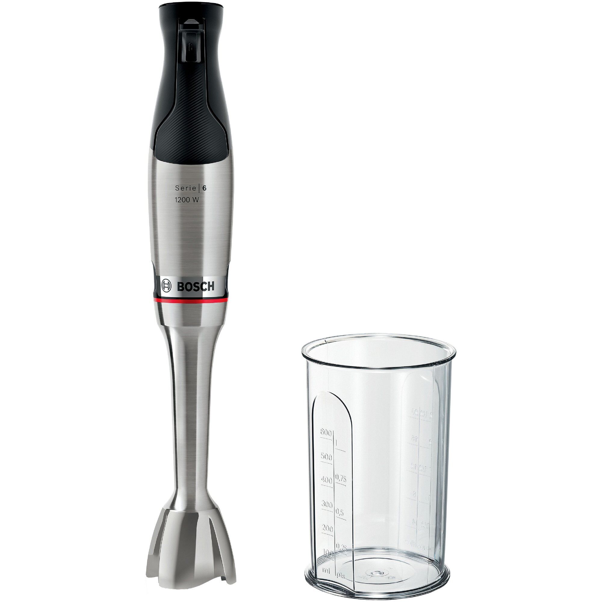 Serie 6 Ergomaster Msm6m810 Stavblender 1200 Watt, Rustfrit Stål Black Friday Bosch Tilbud