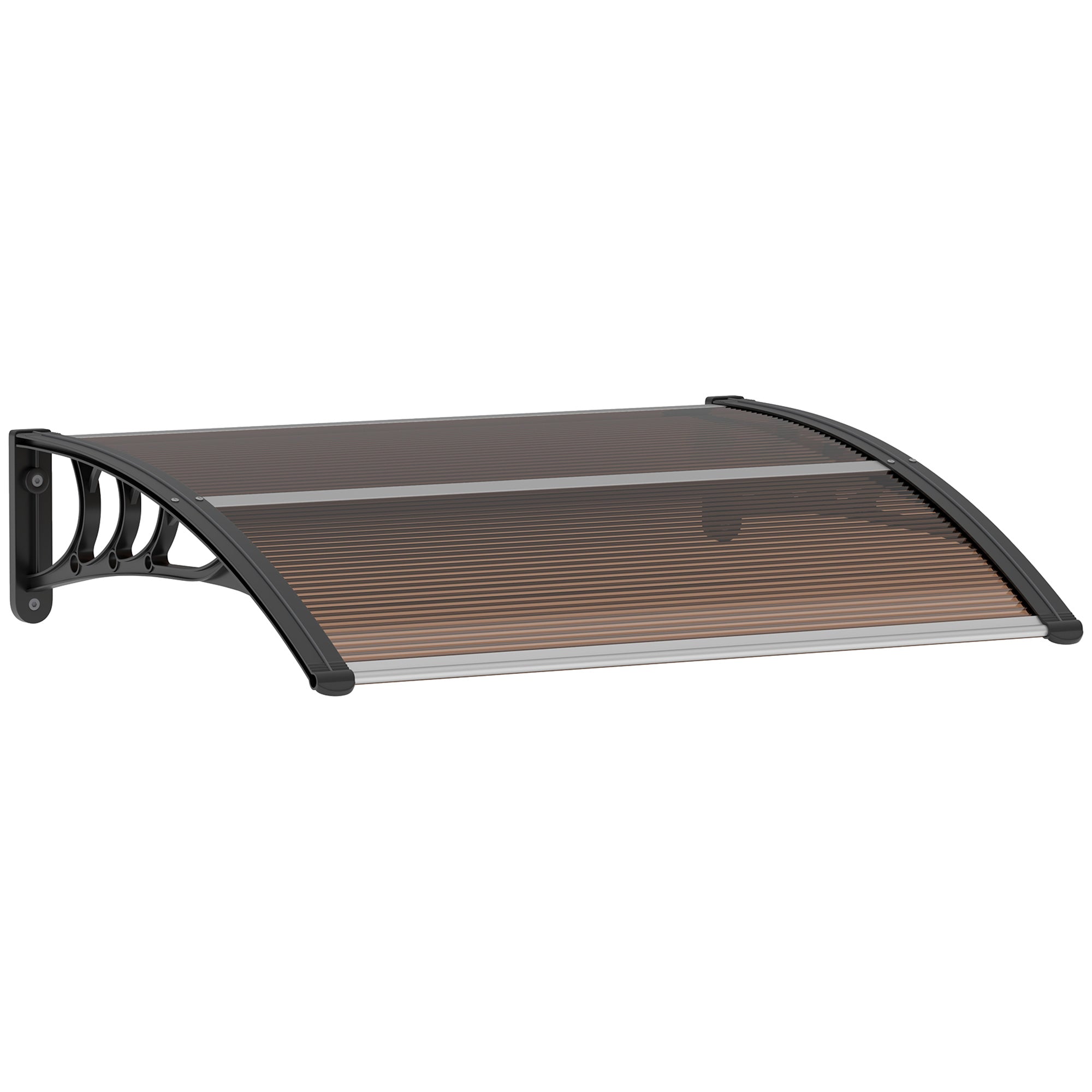 Baldakin Til Hoveddør 120 X 75 Cm, Nedfældet Baldakin, Tagdækning I Polycarbonat Black Friday Aosom Tilbud