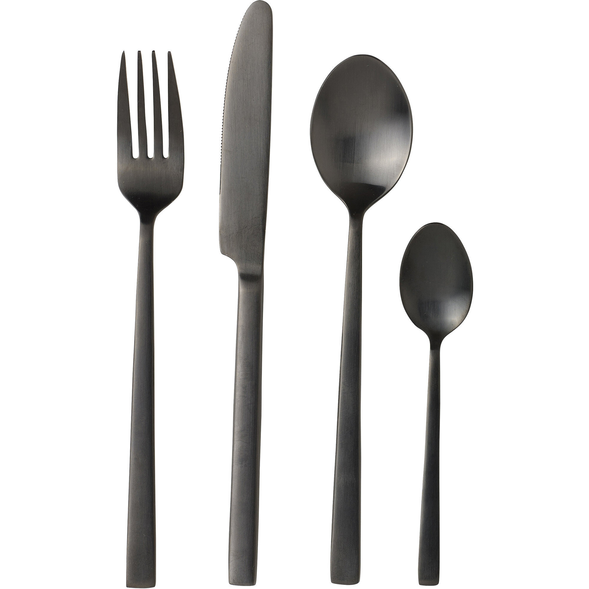 Bitz Bestik Sæt 16 Dele – Elegant Sort Black Friday Tilbud