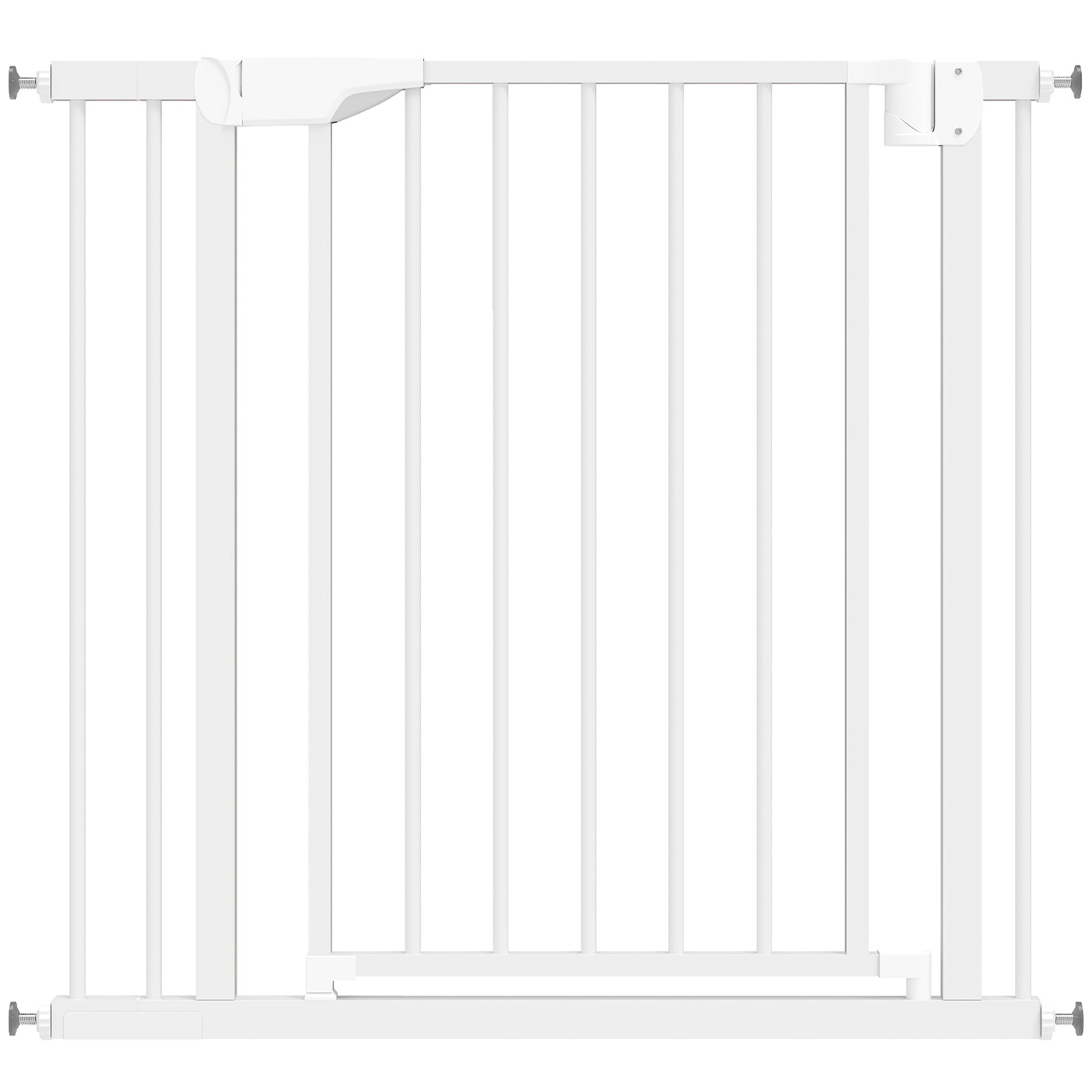 Trappeport, Barriereport Uden Boring, Med Automatisk Lukning Til Børn, Køkken, Trappe, 76 89 X 76 Cm, Hvid Black Friday Aosom Tilbud