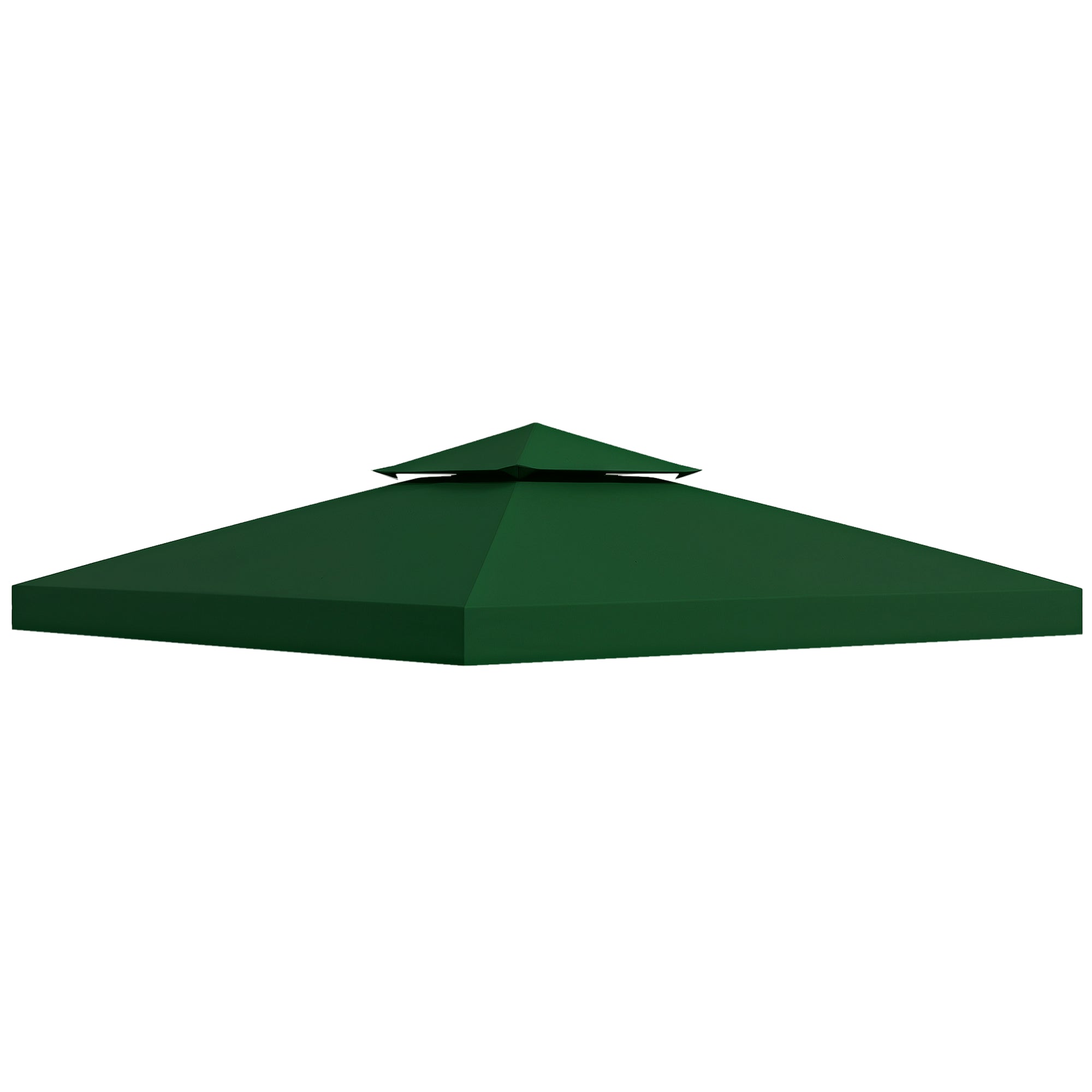 Udskiftningstag Til Pavillon 3x3m Vandafvisende Pavillontag Til Metalpavillon Pavillon Udskiftningstag Havepavillon Festtelt Havetelt Polyester Mørkegrøn Black Friday Aosom Tilbud