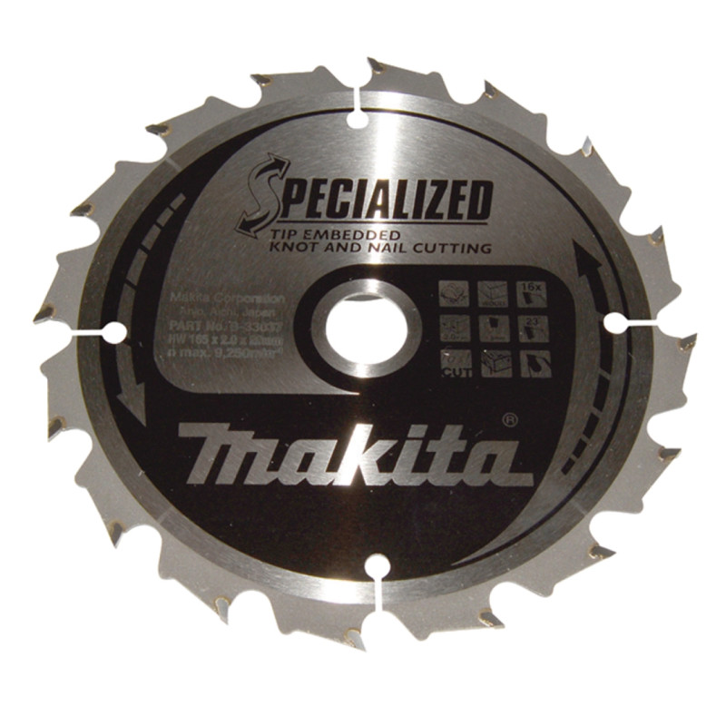 Hm Klinge 165x20x16z   B 33037 Black Friday Makita Tilbud