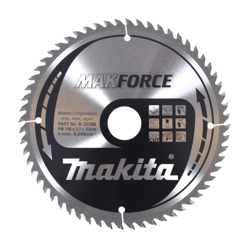 Hm Klinge 190x30x60z Makforce   B 32390 Black Friday Makita Tilbud