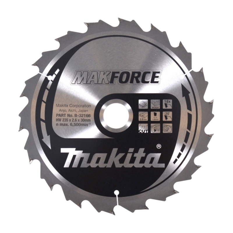 Hm Klinge 235x30x18z Makforce   B 32166 Black Friday Makita Tilbud