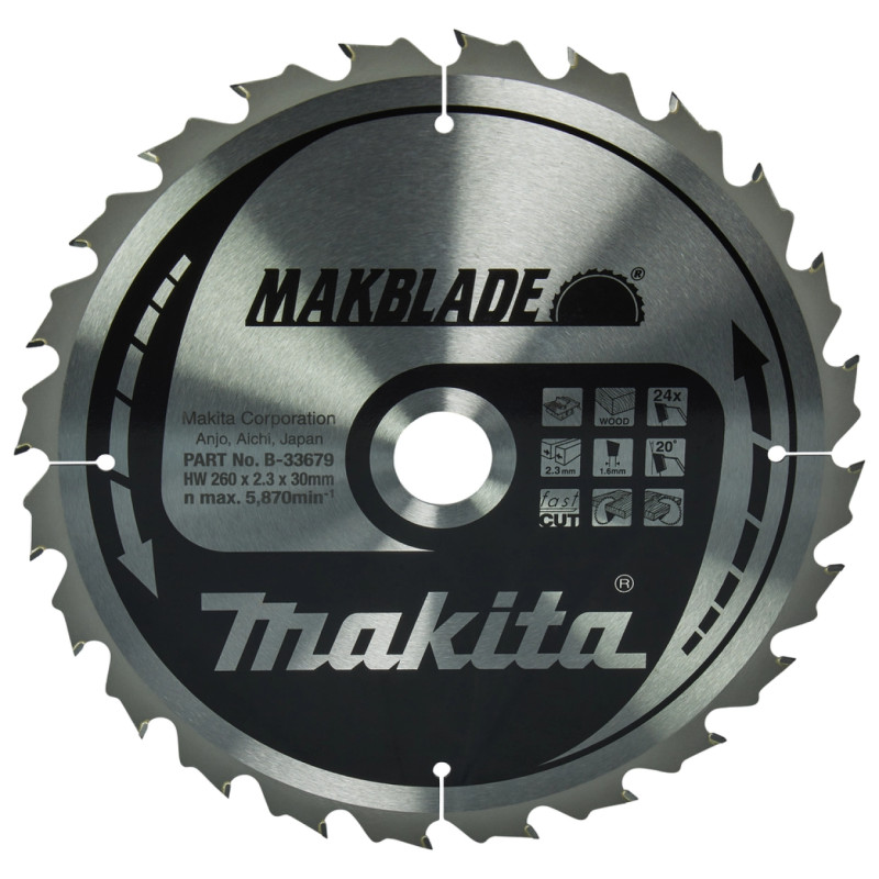 Hm Klinge 260x30x24z Makblade   B 33679 Black Friday Makita Tilbud