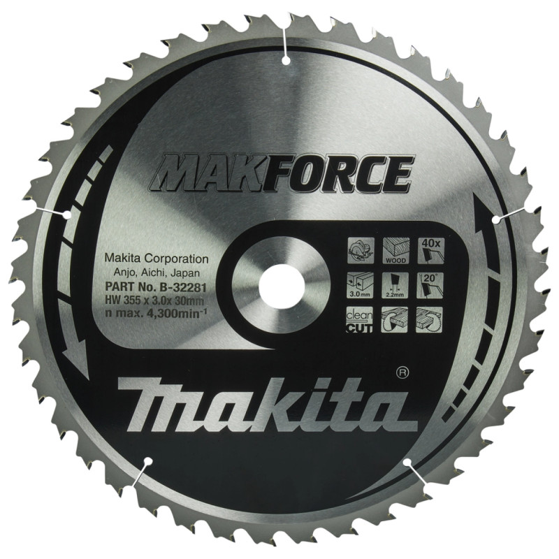 Hm Klinge 355x30x40z Makforce   B 32281 Black Friday Makita Tilbud