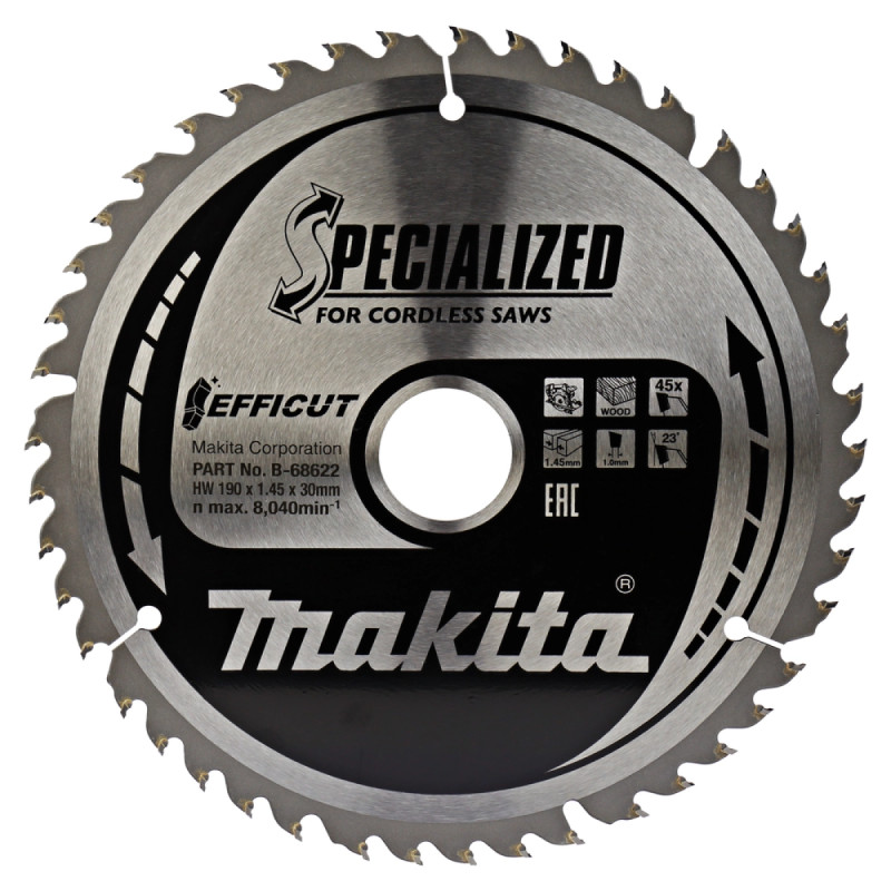 Klinge Tct 190x30mm X 45t   B 68622 Black Friday Makita Tilbud