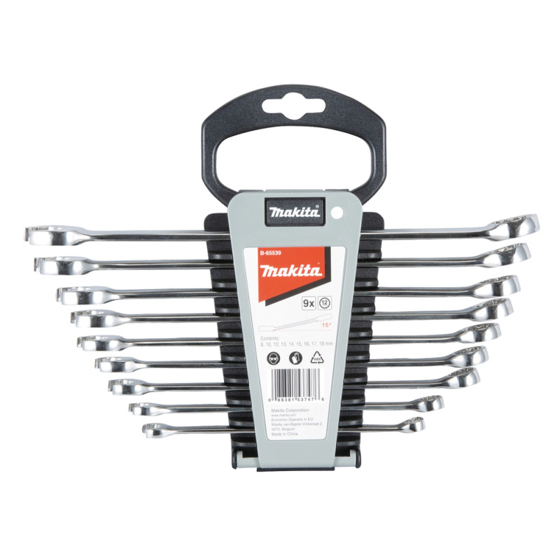 Ringgaffelnøgle Sæt M 9 Stk.   B 65539 Black Friday Makita Tilbud