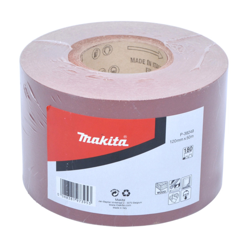 Sandpapir Rulle 120mmx50m K180   P 38249 Black Friday Makita Tilbud