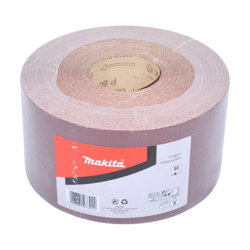 Sandpapir Rulle 120mmx50m K80   P 38211 Black Friday Makita Tilbud