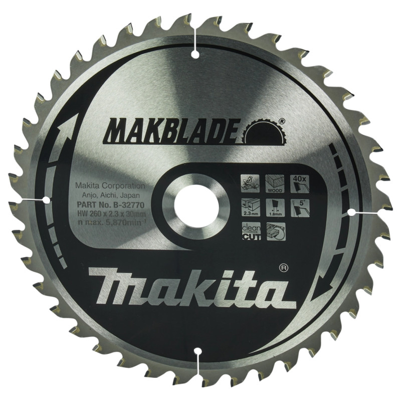 Savklinge 260x30x40z   B 32770 Black Friday Makita Tilbud