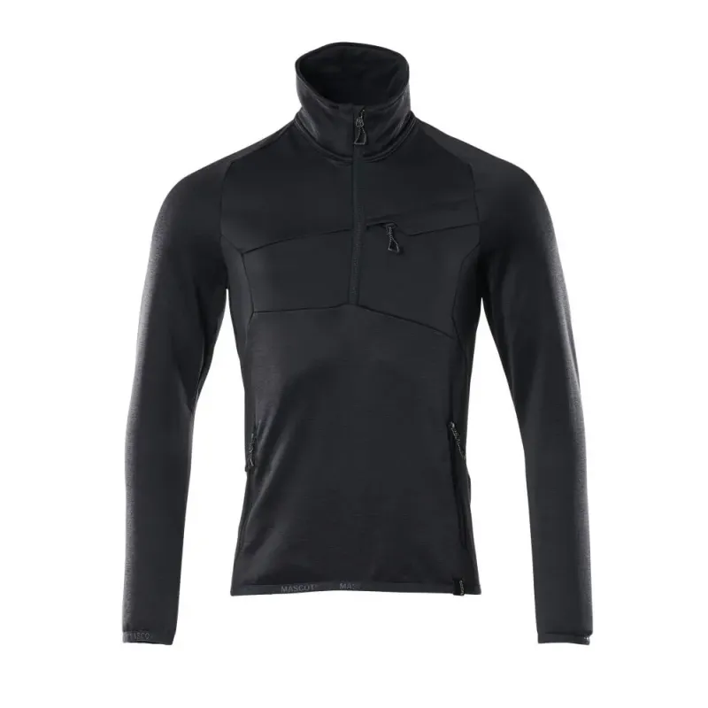 Accelerate Fleecetrøje Med Kort Lynlås 18003 316 Black Friday Mascot Tilbud