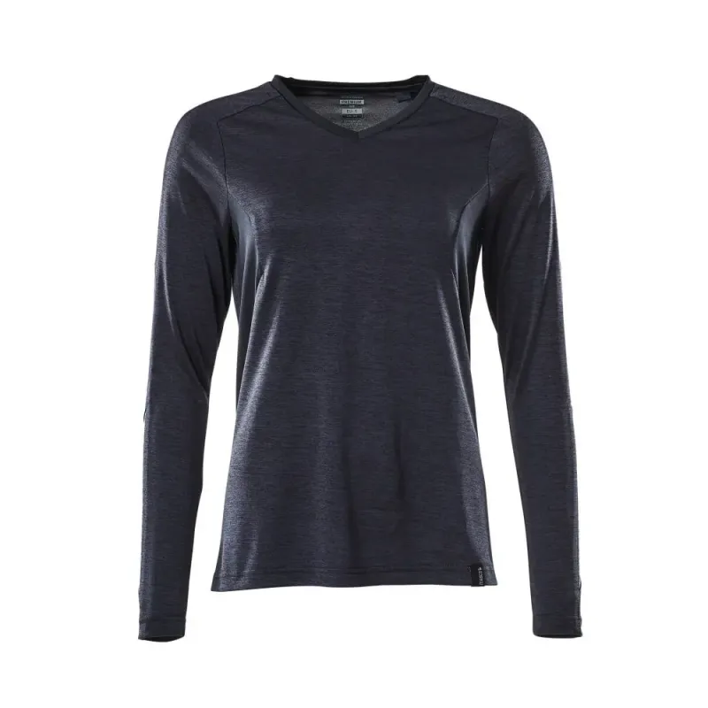 Accelerate T Shirt, Langærmet 18091 810 Dame   Mørk Marine Meleret Black Friday Mascot Tilbud