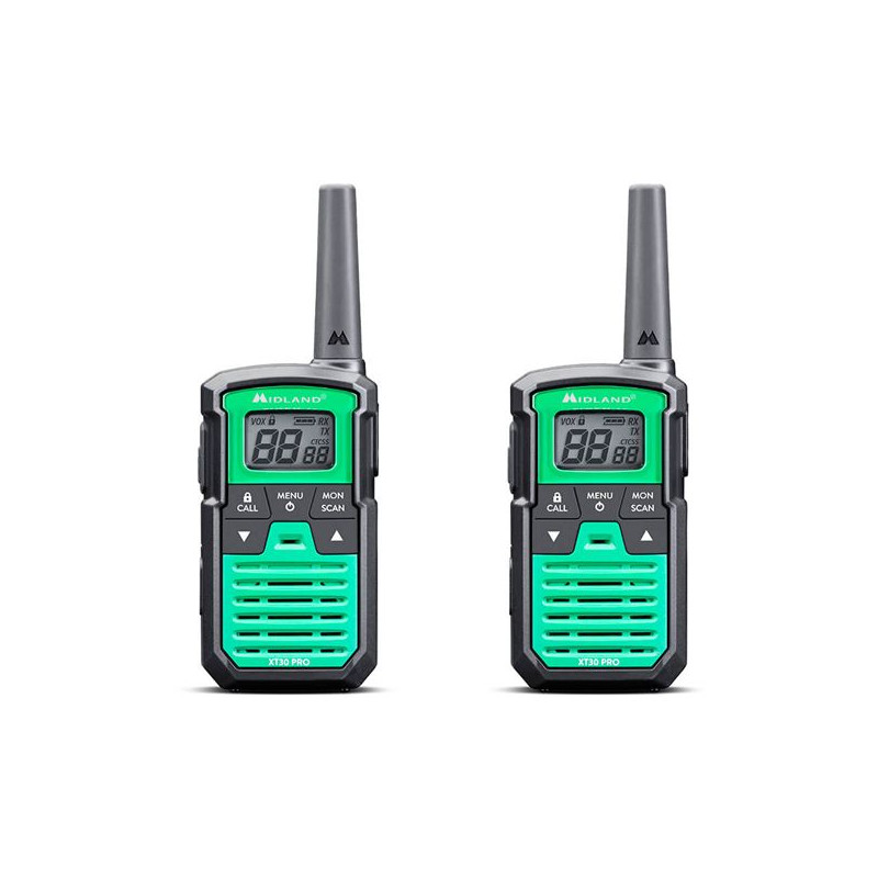 Xt30 Pro Black Green Walkie Talkie Black Friday Midland Tilbud