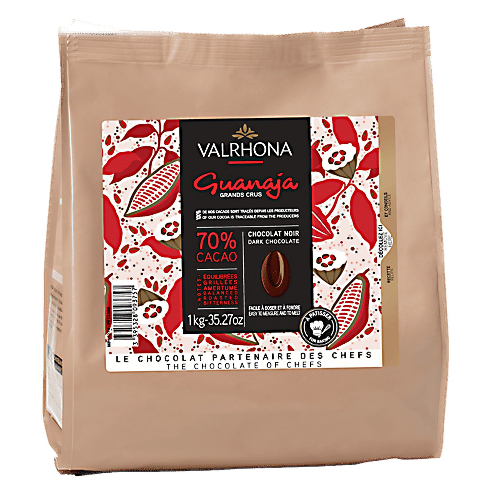 Guanaja 70% Mørk Chokolade, 1 Kg Black Friday Valrhona Tilbud