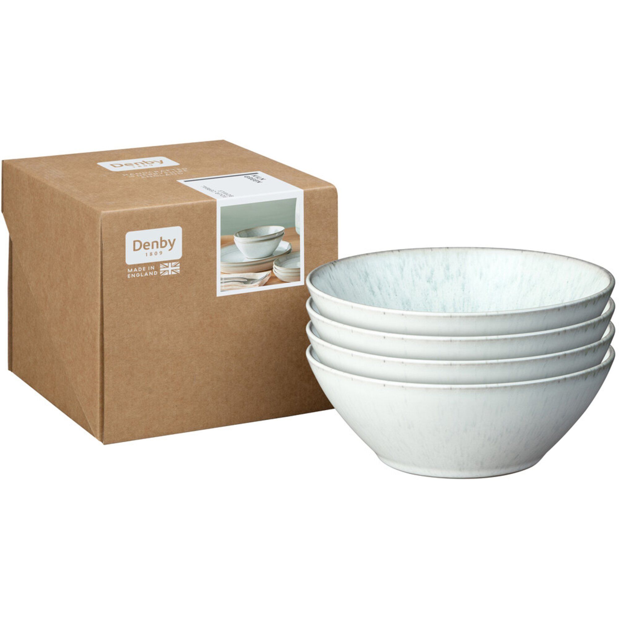 Kiln Green, Sæt Med 4 Morgenmadsskåle Black Friday Denby Tilbud