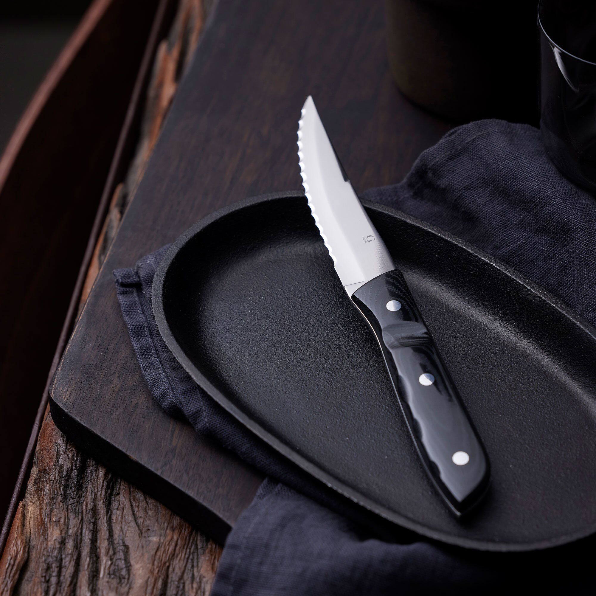 Old Farmer Micarta Steakkniv Sæt, 4 Dele - Black Friday Tilbud