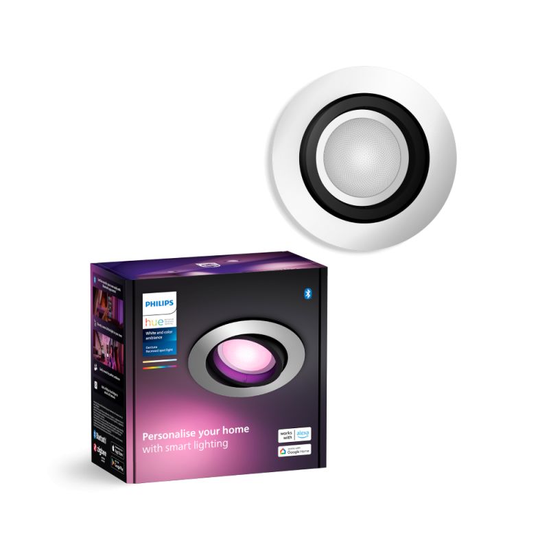 Centura Hue Recessed R. Aluminium 1x4.2w   Spot   White Color Ambience Black Friday Philips Hue Tilbud