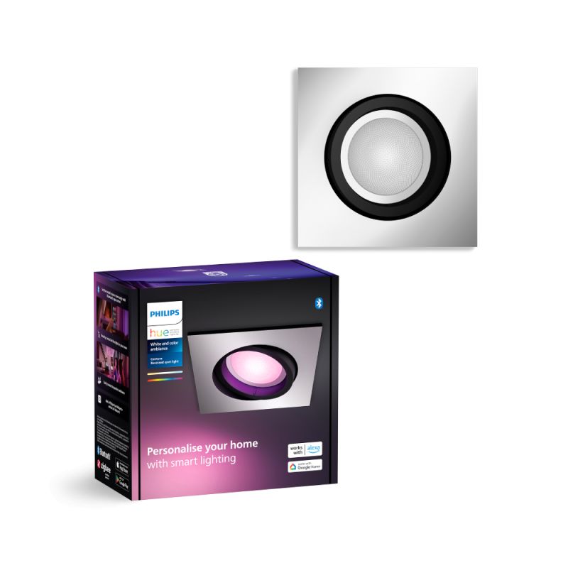 Centura Hue Recessed S. Aluminium 1x4.2w   Spot   White Color Ambience Black Friday Philips Hue Tilbud