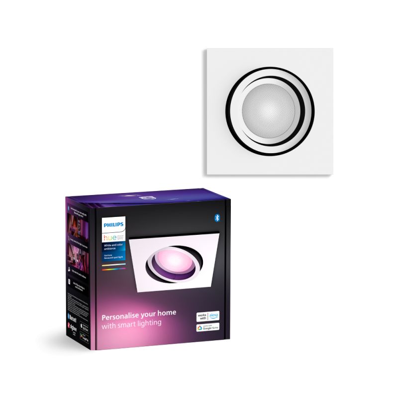 Centura Hue Recessed S. Hvid 1x4.2w   Spot   White Color Ambience Black Friday Philips Hue Tilbud