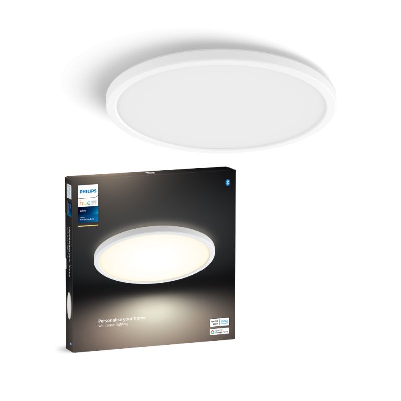 Tento Hue W Slim Loftlampe Rd S Hvid ø30   Loftlampe   White Black Friday Philips Hue Tilbud