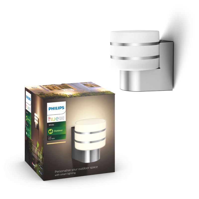 Tuar Hue Væglampe Inox 1x9W – Udendørs Black Friday Tilbud