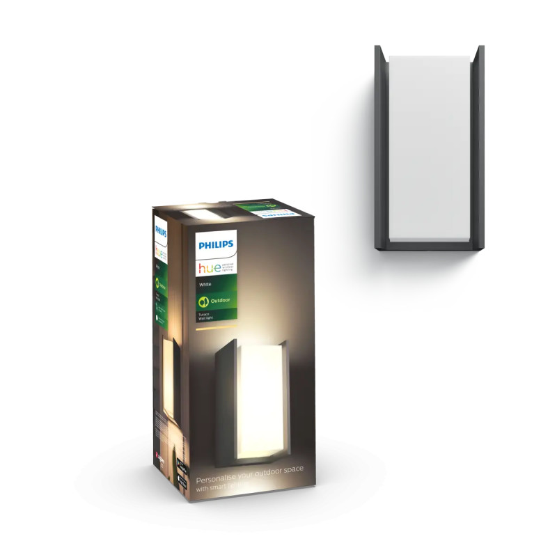 Hue Turaco White Udendørs Væglanterne Antracit 9w Black Friday Philips Tilbud