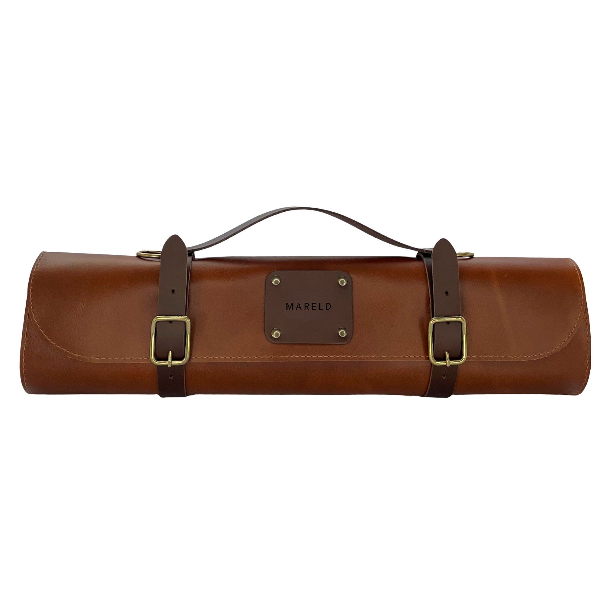 Knivtaske Med 7 Rum, Cognac Black Friday Mareld Tilbud