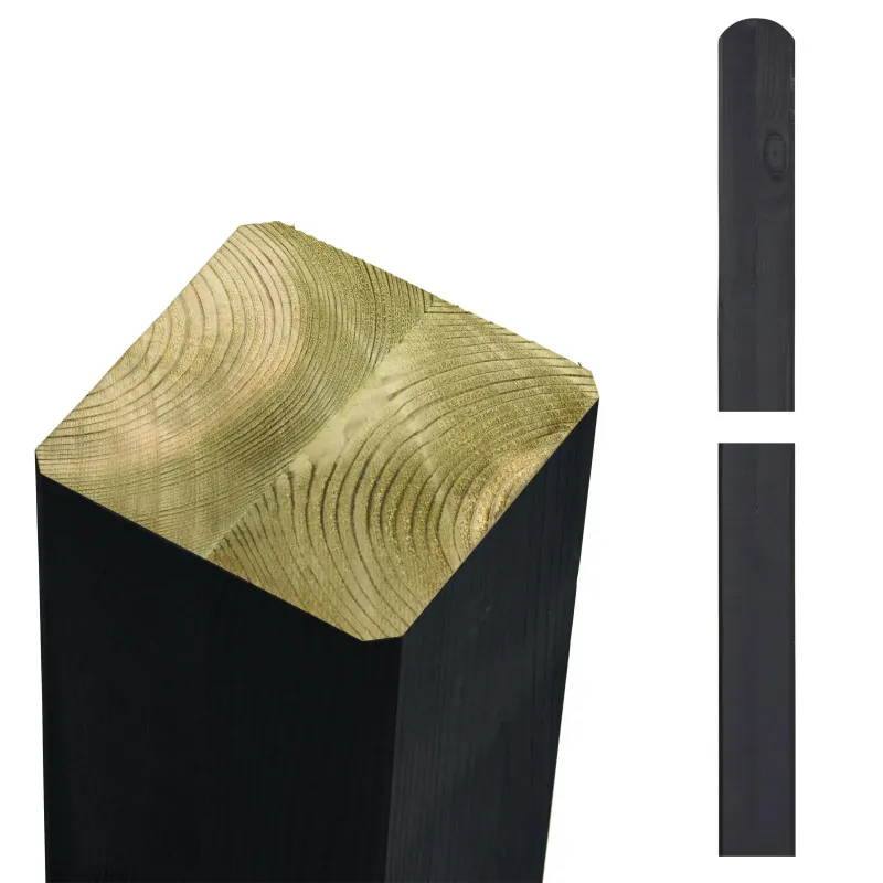 Plus Omlimede Stolper 90x90mm x 297cm – Sort Tilbud!
