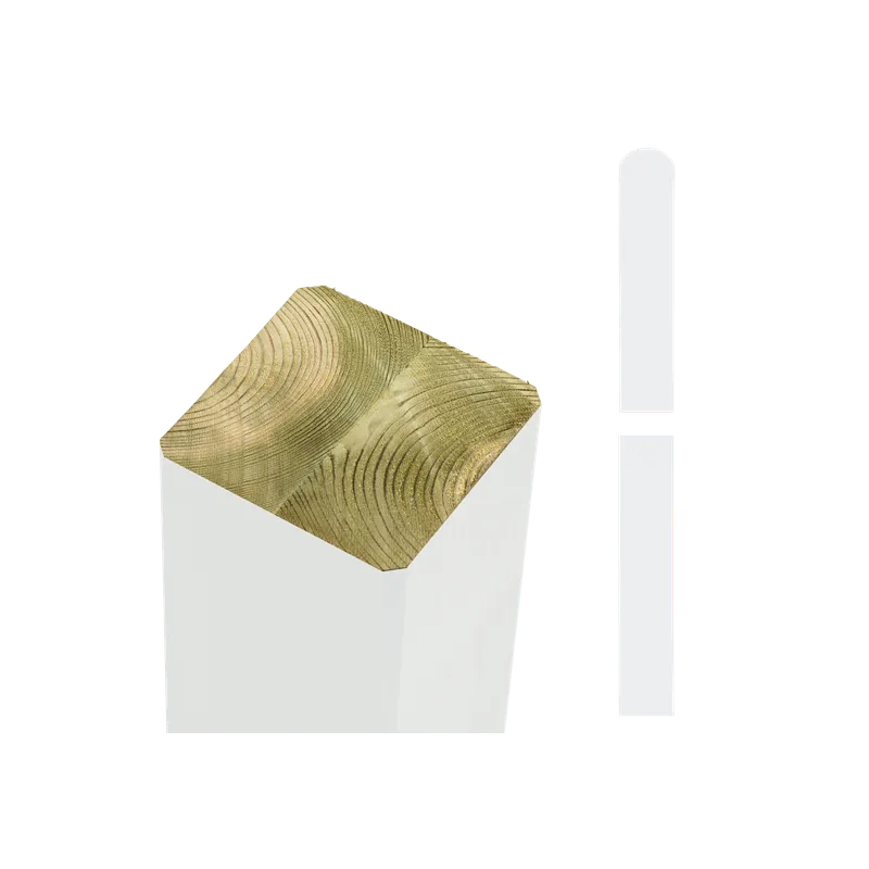 Plus Omlimede Stolper 90x90mm X207cm Hvid Black Friday Plus A/s Tilbud